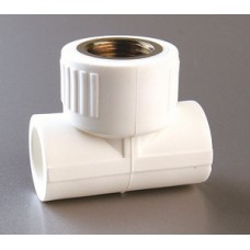 Тройник комб. внутр.р. PP-R Ø20х1/2" ASB Белый (10/140) Тройник комб. внутр.р. PP-R Ø20х1/2" ASB Белый (10/140)