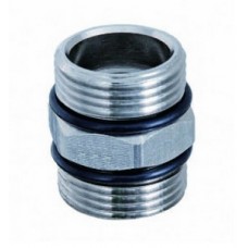 Ниппель с уплотнительным кольцом Ø1/2"х3/4" евроконус, никель TIM (25) Ниппель с уплотнительным кольцом Ø1/2"х3/4" евроконус, никель TIM (25)