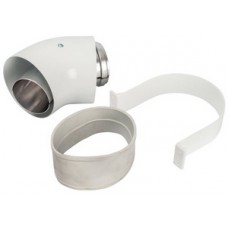 Колено 45° Ø60/100мм (коаксиальное) промежуточное нар/нар в комп. хомут KRATS Колено 45° Ø60/100мм (коаксиальное) промежуточное нар/нар в комп. хомут KRATS