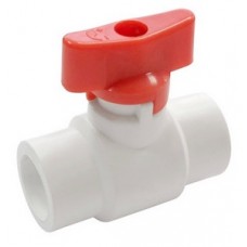 Кран шаровой полупроходной с красной ручкой PP-R Ø25 VALFEX Белый (15/150) Кран шаровой полупроходной с красной ручкой PP-R Ø25 VALFEX Белый (15/150)
