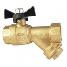 Кран шар. с фильтром Ø1/2" внутр./внутр. бабочка TIM (60) Кран шар. с фильтром Ø1/2" внутр./внутр. бабочка TIM (60)