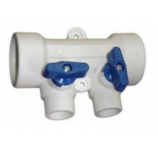 Коллектор PP-R Ø40х20 2 вых. TEBO Белый (1/25) Коллектор PP-R Ø40х20 2 вых. TEBO Белый (1/25)