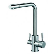 Смеситель для кухни нерж. сталь на гайке биканальный излив G-LAUF ZAP18-A090 Смеситель для кухни нерж. сталь на гайке биканальный излив G-LAUF ZAP18-A090