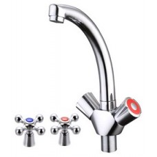 Смеситель для кухни лат. на гайке средн.излив КС 5700762 Смеситель для кухни лат. на гайке средн.излив КС 5700762