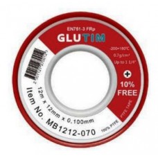 ФУМ-лента 12мм х0,1мм х12м резьба до 1¼" TIM ФУМ-лента 12мм х0,1мм х12м резьба до 1¼" TIM