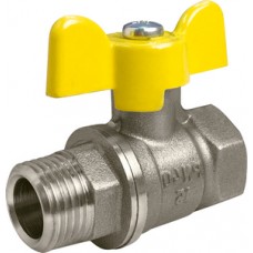 Кран шар. газовый ник. Ø3/4" внутр./нар. бабочка VALFEX (18/72) Кран шар. газовый ник. Ø3/4" внутр./нар. бабочка VALFEX (18/72)