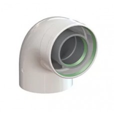 Колено 90° Ø60/100мм (коаксиальное) УТДК Колено 90° Ø60/100мм (коаксиальное) УТДК