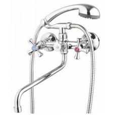 Смеситель для ванны цинк длин. кругл. S-излив встроен.диверт. G-LAUF QMT-827/027/QMT7-A827 (1/10) Смеситель для ванны цинк длин. кругл. S-излив встроен.диверт. G-LAUF QMT-827/027/QMT7-A827 (1/10)