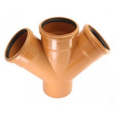 Крестовина наруж. канал. 1 плоск. Ø110x110x110*45° FLEXTRON (12)