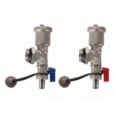 Тройник концевой с ВО и слив. кран. для под. и обр. контура для коллекторных групп Ø1" GAPPO (1/20) Тройник концевой с ВО и слив. кран. для под. и обр. контура для коллекторных групп Ø1" GAPPO (1/20)