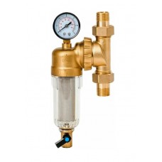 Фильтр промывной для хол.воды с манометром Ø3/4" с поворотн. фланцем нар./нар. Гейзер-Бастион 7508095233 Фильтр промывной для хол.воды с манометром Ø3/4" с поворотн. фланцем нар./нар. Гейзер-Бастион 7508095233