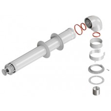 Комплект дымохода Ø60/100мм (коакс) Ariston Protherm Mizudo Baxi Vaillant Navien (хомут+фланец) KRATS Комплект дымохода Ø60/100мм (коакс) Ariston Protherm Mizudo Baxi Vaillant Navien (хомут+фланец) KRATS