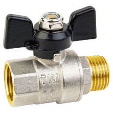 Кран шар. ник. Ø1" внутр./нар. бабочка TIM (36) Кран шар. ник. Ø1" внутр./нар. бабочка TIM (36)