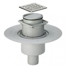 Трап внутр. канал. вертикальный 100х100 метал. решетка Ø50 с сухим затвором TIM Трап внутр. канал. вертикальный 100х100 метал. решетка Ø50 с сухим затвором TIM