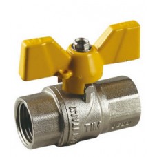 Кран шар. газовый Ø3/4" внутр./внутр. бабочка TIM (60) Кран шар. газовый Ø3/4" внутр./внутр. бабочка TIM (60)