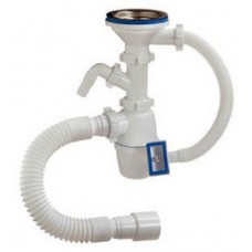 Сифон бутылочный с одним отводом переливом гибкой трубой Ø3½"х40мм А-4011 ОРИО (22) Сифон бутылочный с одним отводом переливом гибкой трубой Ø3½"х40мм А-4011 ОРИО (22)