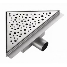 Трап внутр. канал. горизонтальный угловой 200х200 метал. решетка "Сатин" Ø50 GAPPO Трап внутр. канал. горизонтальный угловой 200х200 метал. решетка "Сатин" Ø50 GAPPO