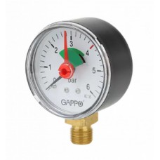 Манометр радиальный 10bar Ø1/4" GAPPO (10/100) Манометр радиальный 10bar Ø1/4" GAPPO (10/100)