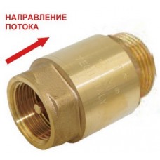 Обратный клапан пружинный Ø1" внутр./нар. (латунный золотник) с упл. кольцом TIM (20) Обратный клапан пружинный Ø1" внутр./нар. (латунный золотник) с упл. кольцом TIM (20)