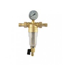 Фильтр промывной для холодной воды с манометром Ø3/4" нар./нар. TIM Фильтр промывной для холодной воды с манометром Ø3/4" нар./нар. TIM