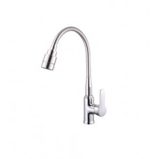 Смеситель для кухни лат. на гайке гибкий излив картридж Ø35 КС 221437 Смеситель для кухни лат. на гайке гибкий излив картридж Ø35 КС 221437