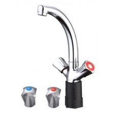 Смеситель для кухни лат. на гайке средн.излив КС 51066 Смеситель для кухни лат. на гайке средн.излив КС 51066