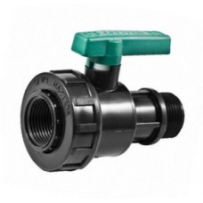 Кран шар. внутр./нар. ПНД Ø1¼", Poelsan, Синий Кран шар. внутр./нар. ПНД Ø1¼", Poelsan, Синий