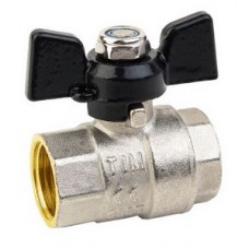 Кран шар. ник. Ø1/2" внутр./внутр. бабочка TIM (100) Кран шар. ник. Ø1/2" внутр./внутр. бабочка TIM (100)