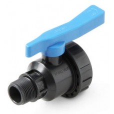 Кран шар. внутр./нар. ПНД Ø1¼" UNIO синий Кран шар. внутр./нар. ПНД Ø1¼" UNIO синий