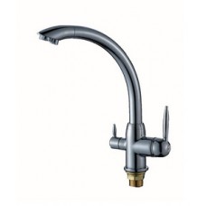 Смеситель для кухни лат. на гайке биканальный излив хром G-LAUF GOP18-A093 Смеситель для кухни лат. на гайке биканальный излив хром G-LAUF GOP18-A093