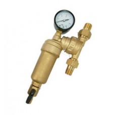 Фильтр промывной для горячей воды с манометром Ø1/2 " с поворотным фланцем нар./нар. TIM (1/12) Фильтр промывной для горячей воды с манометром Ø1/2 " с поворотным фланцем нар./нар. TIM (1/12)