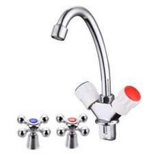 Смеситель для кухни лат. на гайке средн.излив КС 45073 Смеситель для кухни лат. на гайке средн.излив КС 45073