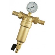 Фильтр промывной для горячей воды с манометром Ø1/2" нар./нар. TIM Фильтр промывной для горячей воды с манометром Ø1/2" нар./нар. TIM