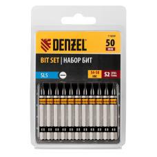 Бита DENZEL SL5,0х50, сталь S2, шестигранный профиль, 10 шт. Е 6,3 Бита DENZEL SL5,0х50, сталь S2, шестигранный профиль, 10 шт. Е 6,3