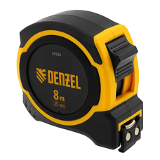 Рулетка DENZEL 8м х 25мм, двухкомп. корпус, магнитный обрезиненный зацеп Рулетка DENZEL 8м х 25мм, двухкомп. корпус, магнитный обрезиненный зацеп