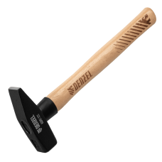 Молоток слесарный DENZEL 600 г, кованый квадратный боек, буковая рукоятка Молоток слесарный DENZEL 600 г, кованый квадратный боек, буковая рукоятка