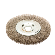 Щетка для УШМ DENZEL 746643, 150 мм, «плоская», витая нержавеющая проволока 0.3 мм, посадка 22.2 мм Щетка для УШМ DENZEL 746643, 150 мм, «плоская», витая нержавеющая проволока 0.3 мм, посадка 22.2 мм