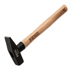 Молоток слесарный DENZEL 500 г, кованый квадратный боек, буковая рукоятка Молоток слесарный DENZEL 500 г, кованый квадратный боек, буковая рукоятка