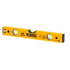 Уровень алюминиевый DENZEL 33680, 400 мм, 3 глазка, фрезерованный Уровень алюминиевый DENZEL 33680, 400 мм, 3 глазка, фрезерованный