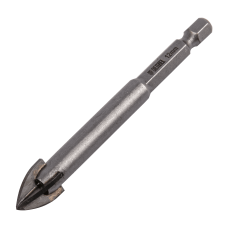 Сверло по керамической плитке DENZEL 12 мм, крестовая пластина, шестигранный хвостовик Сверло по керамической плитке DENZEL 12 мм, крестовая пластина, шестигранный хвостовик