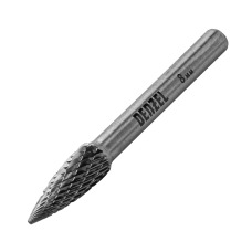 Борфреза по металлу DENZEL твердосплавная, параболическая заостренная, тип-G, 8 мм Борфреза по металлу DENZEL твердосплавная, параболическая заостренная, тип-G, 8 мм