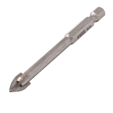 Сверло по керамической плитке DENZEL 8 мм, крестовая пластина, шестигранный хвостовик Сверло по керамической плитке DENZEL 8 мм, крестовая пластина, шестигранный хвостовик