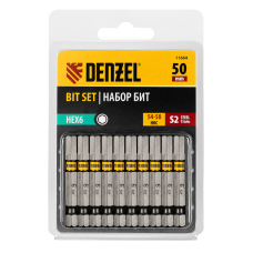 Бита DENZEL PH2х90, сталь S2, цилиндр., 10 шт. Е 6,3 Бита DENZEL PH2х90, сталь S2, цилиндр., 10 шт. Е 6,3