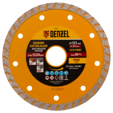 Диск алмазный отрезной DENZEL73108, турбо, 125 x 22.2 мм, сухая резка Диск алмазный отрезной DENZEL73108, турбо, 125 x 22.2 мм, сухая резка