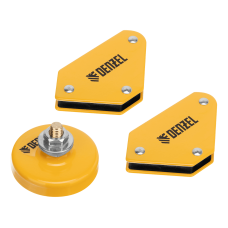 Набор для сварочных работ DENZEL 97557, 2 магнитных фиксатора, магнитная клемма «масса» Набор для сварочных работ DENZEL 97557, 2 магнитных фиксатора, магнитная клемма «масса»