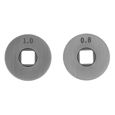 Подающий ролик DENZEL U профиль зубчатый под флюсовую проволоку 0,8-1мм посадка квадрат, 2 шт Подающий ролик DENZEL U профиль зубчатый под флюсовую проволоку 0,8-1мм посадка квадрат, 2 шт