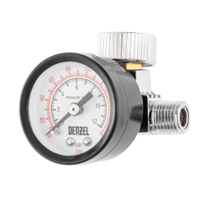 Регулятор давления с манометром DENZEL для краскораспылителя K1500, 12 бар, 1/4" Регулятор давления с манометром DENZEL для краскораспылителя K1500, 12 бар, 1/4"
