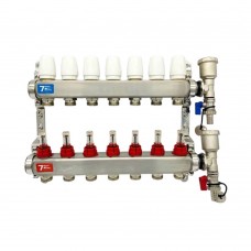 Группа коллект. VIEIR 1х7х3/4" с расходомер, дренаж. кр, воздухоотвод., нерж. сталь VR113-07A Группа коллект. VIEIR 1х7х3/4" с расходомер, дренаж. кр, воздухоотвод., нерж. сталь VR113-07A