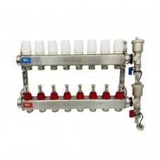 Группа коллект. VIEIR 1х8х3/4" с расходомер, дренаж. кр, воздухоотвод., нерж. сталь VR113-08A Группа коллект. VIEIR 1х8х3/4" с расходомер, дренаж. кр, воздухоотвод., нерж. сталь VR113-08A