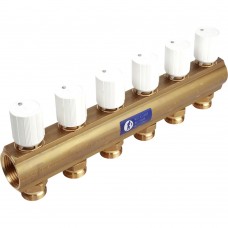 Коллектор Giacomini с термостатическими клапанами 1" x 3/4"E /6, R553VY046 Коллектор Giacomini с термостатическими клапанами 1" x 3/4"E /6, R553VY046